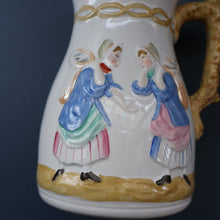 Load image into Gallery viewer, SCOTTISH POTTERY. Antique VICTORIAN 1860s Jug by Bells Pottery, Glasgow.  "The Fishwives" Pattern
