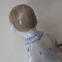 Load image into Gallery viewer, Very Rare Lomonosov SOVIET Figurine of a Little Boy with a Toy Rocking Horse
