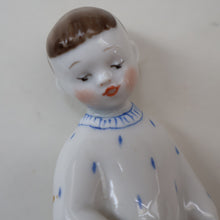 Load image into Gallery viewer, Very Rare Lomonosov SOVIET Figurine of a Little Boy with a Toy Rocking Horse
