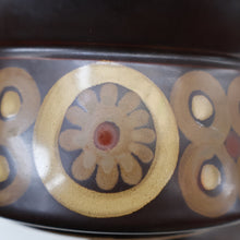 Load image into Gallery viewer, LARGE 1960s DENBY Arabesque Lidded Casserole Dish. Diameter 6 3/4 inches
