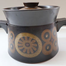 Load image into Gallery viewer, LARGEST 1960s DENBY Arabesque Lidded Casserole High Pot. 6 inches in height
