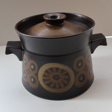Load image into Gallery viewer, LARGEST 1960s DENBY Arabesque Lidded Casserole High Pot. 6 inches in height
