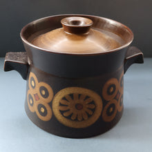 Load image into Gallery viewer, LARGEST 1960s DENBY Arabesque Lidded Casserole High Pot. 6 inches in height
