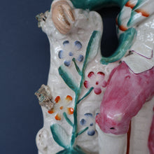 Load image into Gallery viewer, LARGE 19th Century Staffordshire Figurine of a Gardener at a Stream. 14 1/4 inches
