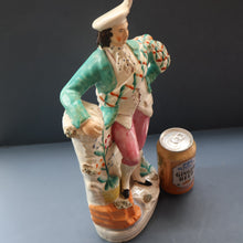 Load image into Gallery viewer, LARGE 19th Century Staffordshire Figurine of a Gardener at a Stream. 14 1/4 inches
