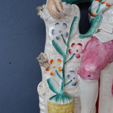 Load image into Gallery viewer, LARGE 19th Century Staffordshire Figurine of a Gardener at a Stream. 14 1/4 inches
