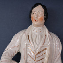 Load image into Gallery viewer, The Poet, ROBERT BURNS. Large  Antique Victorian Staffordshire Flatback Figurine of the Celebrated Scottish Poet. 13 1/4 inches
