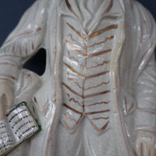 Load image into Gallery viewer, The Poet, ROBERT BURNS. Large  Antique Victorian Staffordshire Flatback Figurine of the Celebrated Scottish Poet. 13 1/4 inches
