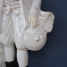 Load image into Gallery viewer, The Poet, ROBERT BURNS. Large  Antique Victorian Staffordshire Flatback Figurine of the Celebrated Scottish Poet. 13 1/4 inches
