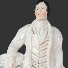 Load image into Gallery viewer, The Poet, ROBERT BURNS. Large  Antique Victorian Staffordshire Flatback Figurine of the Celebrated Scottish Poet. 13 1/4 inches
