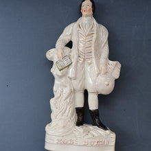 Load image into Gallery viewer, The Poet, ROBERT BURNS. Large  Antique Victorian Staffordshire Flatback Figurine of the Celebrated Scottish Poet. 13 1/4 inches
