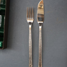 Load image into Gallery viewer, GERALD BENNEY for Viners, Sheffield. STUDIO Pattern. Set of Longer Length Fish Knives and Forks. Iconic 1960s Stainless Steel Cutlery
