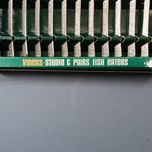 Load image into Gallery viewer, GERALD BENNEY for Viners, Sheffield. STUDIO Pattern. Set of Longer Length Fish Knives and Forks. Iconic 1960s Stainless Steel Cutlery
