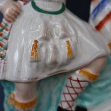Load image into Gallery viewer, CRIMEAN WAR Interest. 1850s Antique Staffordshire Figurine of a Scottish Soldier with Raised Flag. SCOTLAND'S PRIDE
