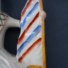 Load image into Gallery viewer, CRIMEAN WAR Interest. 1850s Antique Staffordshire Figurine of a Scottish Soldier with Raised Flag. SCOTLAND'S PRIDE
