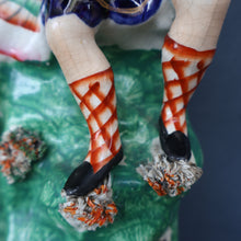 Load image into Gallery viewer, RARE 19th Century Staffordshire Figurine  of a Scottish Gamekeeper with his Horse &amp; Deer

