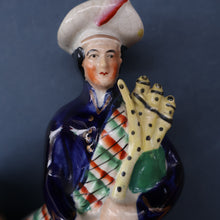 Load image into Gallery viewer, RARE 19th Century Staffordshire Figurine  of a Scottish Gamekeeper with his Horse &amp; Deer
