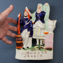 Load image into Gallery viewer, INDIAN MUTINY Interest. 1850s Antique Staffordshire Figurine of a HIGHLAND JESSIE
