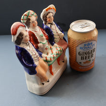 Load image into Gallery viewer, BURNS INTEREST: Antique Staffordshire Flatback Figurine. "Auld Lang Syne"

