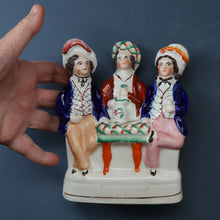 Load image into Gallery viewer, BURNS INTEREST: Antique Staffordshire Flatback Figurine. "Auld Lang Syne"


