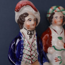 Load image into Gallery viewer, BURNS INTEREST: Antique Staffordshire Flatback Figurine. "Auld Lang Syne"

