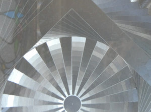 Collectable Original 1970s Metallic Silver Hologram Op-Art Picture. Framed in Original Frame