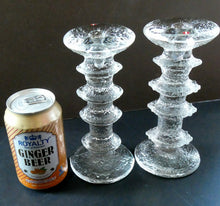 Load image into Gallery viewer, Ittala Finnish Glass Festivo Four Ring Candlesticks Timo Sarpaneva 
