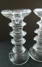 Load image into Gallery viewer, Ittala Finnish Glass Festivo Four Ring Candlesticks Timo Sarpaneva 
