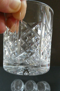 6 EDINBURGH CRYSTAL Matching Whisky Tumblers HIGHLAND CUT 1960s; Each with Etched Signature.