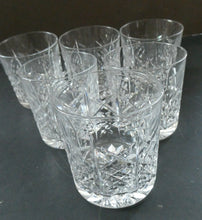 Load image into Gallery viewer, 6 EDINBURGH CRYSTAL Matching Whisky Tumblers HIGHLAND CUT 1960s; Each with Etched Signature.
