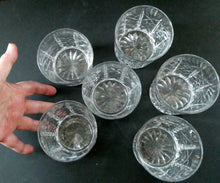 Load image into Gallery viewer, 6 EDINBURGH CRYSTAL Matching Whisky Tumblers HIGHLAND CUT 1960s; Each with Etched Signature.
