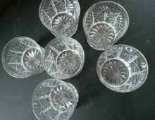 Load image into Gallery viewer, 6 EDINBURGH CRYSTAL Matching Whisky Tumblers HIGHLAND CUT 1960s; Each with Etched Signature.
