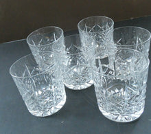 Load image into Gallery viewer, 6 EDINBURGH CRYSTAL Matching Whisky Tumblers HIGHLAND CUT 1960s; Each with Etched Signature.

