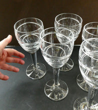 Load image into Gallery viewer, Pair of Stuart Crystal Aura Wine Glases Jasper Conran 9 inches
