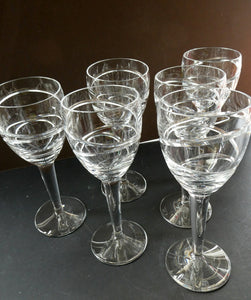 Pair of Stuart Crystal Aura Wine Glases Jasper Conran 9 inches