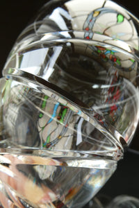 Pair of Stuart Crystal Aura Wine Glases Jasper Conran 9 inches