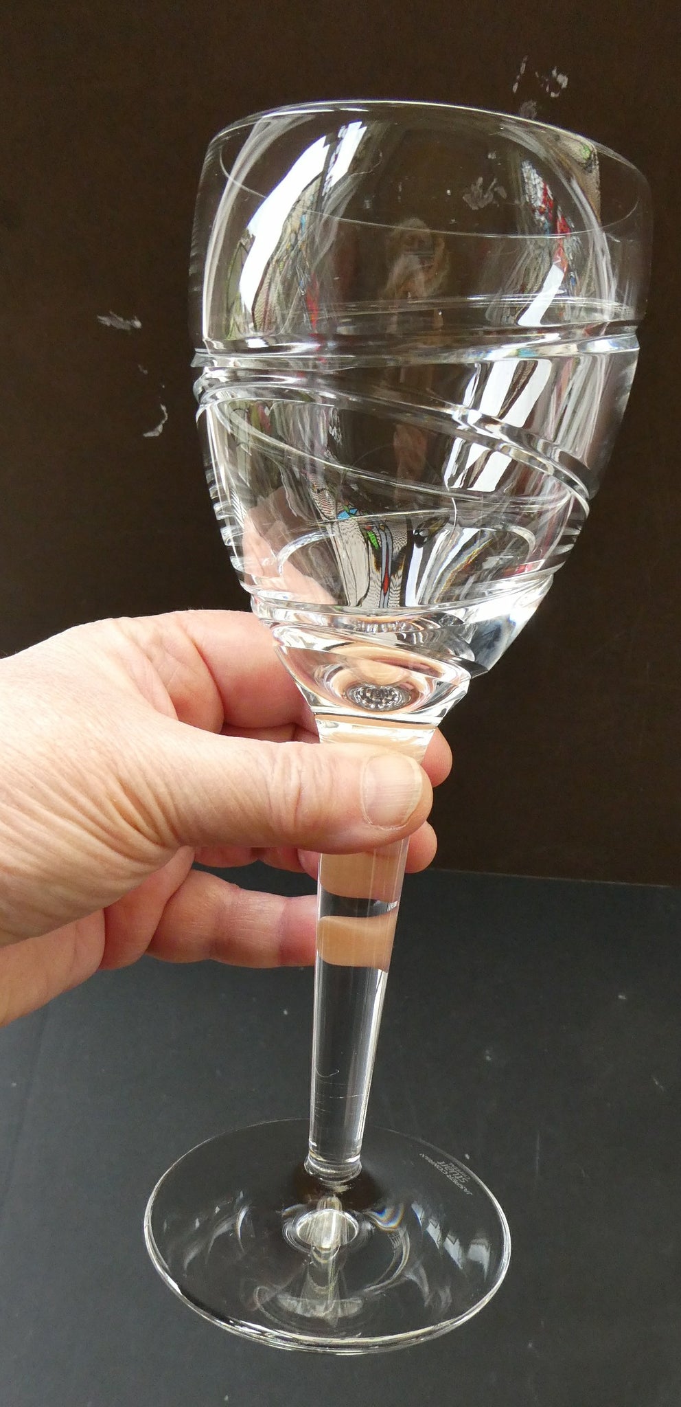 Set of 2 or 4 Aura Crystal Wine Glasses