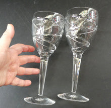 Load image into Gallery viewer, Pair of Stuart Crystal Aura Wine Glases Jasper Conran 9 inches

