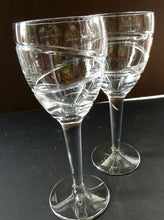 Load image into Gallery viewer, Pair of Stuart Crystal Aura Wine Glases Jasper Conran 9 inches
