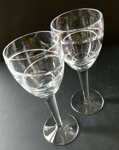 Pair of Stuart Crystal Aura Wine Glases Jasper Conran 9 inches