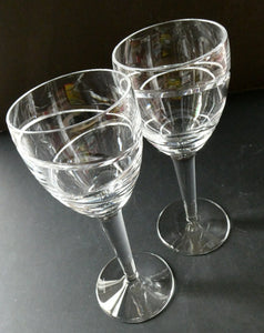 Pair of Stuart Crystal Aura Wine Glases Jasper Conran 9 inches