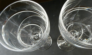 Pair of Stuart Crystal Aura Wine Glases Jasper Conran 9 inches