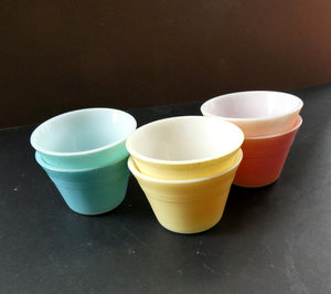 1950s Pyrex Gaeity Pastel Ramekin Cups or Custard Cups