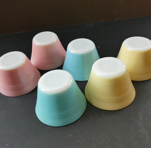 1950s Pyrex Gaeity Pastel Ramekin Cups or Custard Cups