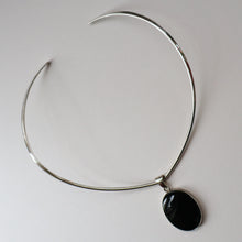 Load image into Gallery viewer, Stylish Vintage DANISH Silver Torque and Ebony Pendant by Niels Erik From (1908 - 1982)
