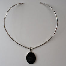 Load image into Gallery viewer, Stylish Vintage DANISH Silver Torque and Ebony Pendant by Niels Erik From (1908 - 1982)
