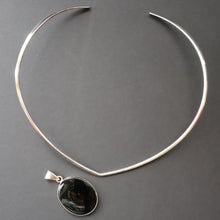 Load image into Gallery viewer, Stylish Vintage DANISH Silver Torque and Ebony Pendant by Niels Erik From (1908 - 1982)
