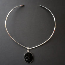 Load image into Gallery viewer, Stylish Vintage DANISH Silver Torque and Ebony Pendant by Niels Erik From (1908 - 1982)
