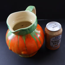 Load image into Gallery viewer, Large 1930s TUDOR Ceramics Art Deco Colourful Dripware Jug. Height 6 1/2 inches
