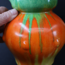 Load image into Gallery viewer, Large 1930s TUDOR Ceramics Art Deco Colourful Dripware Jug. Height 6 1/2 inches
